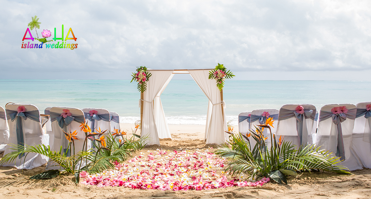 Oahu beach wedding with Aloha island Weddings