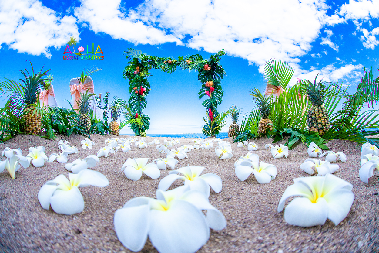 Amazing Flower Shower for your Hawaii Beach Wedding! – Married with Aloha,  Hawaii