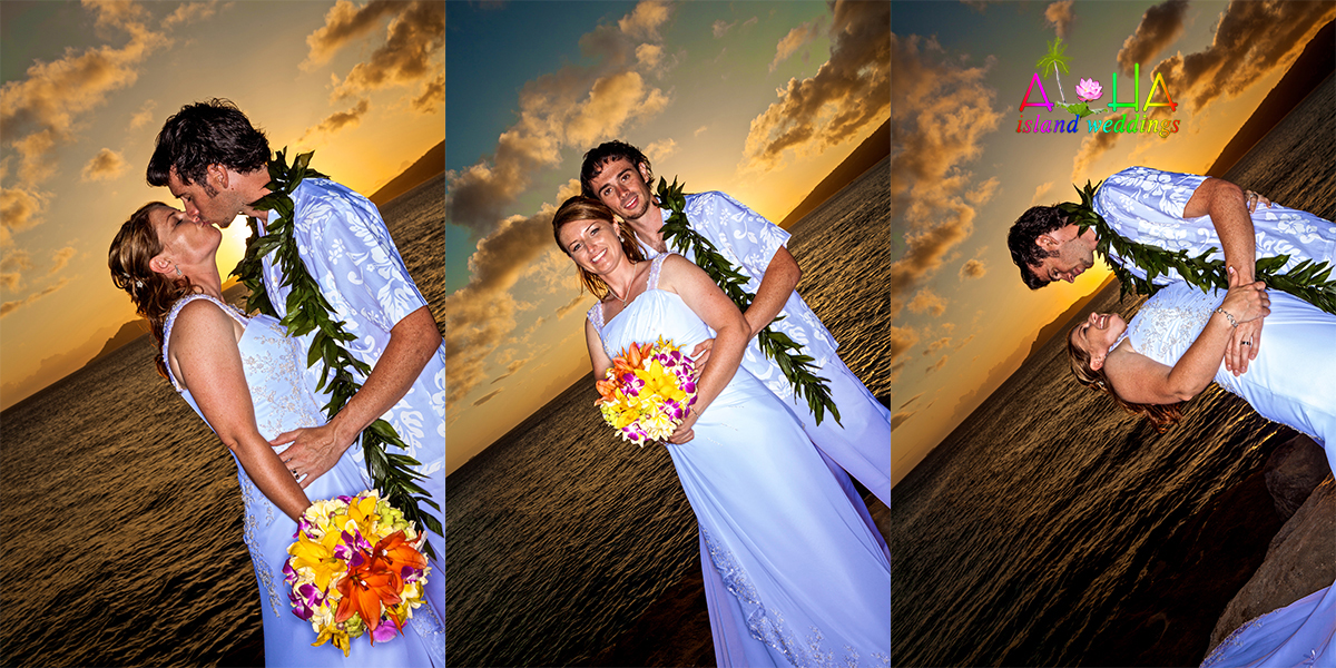 Sunset Wedding Beach Photography In Honolulu Hawaii