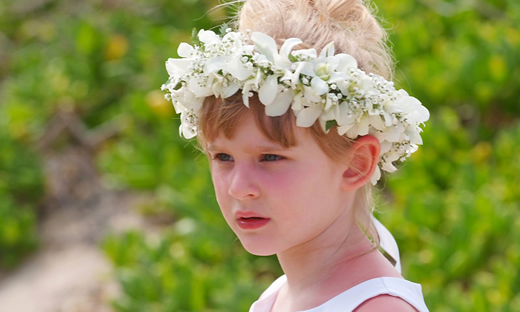 Haku Head Lei With White Orchids Hawaian Flowers