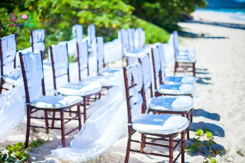 Chiavari Chairs beach wedding