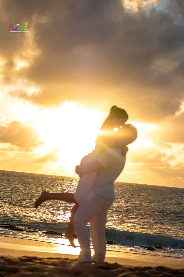 sunset love beach proposal